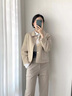 妍莉芬 短外套女2025春秋装新款韩版风衣小个子短款休闲夹克小香风上衣 莹白色 S【建议105斤以内】 实拍图