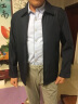 罗蒙夹克男中年男士纯色商务上衣翻领茄克衫中老年宽松加绒加厚男装 008黑色（翻领常规款） XL（推荐125斤-140斤） 晒单实拍图