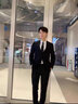 啄木鸟西服套装男士商务修身西装男工作职业正装小西服伴郎服装新郎礼服 西服+西裤+马甲 +衬衫+领带 L 实拍图