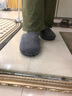 内泊NEIBO乳胶棉拖鞋男冬家居家用按摩抑菌防臭橡胶软底静音防滑女士 晨雾灰 41-42 大1码宽松 实拍图