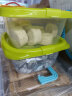 茶花（CHAHUA）塑料冰箱保鲜盒家用冷冻水果蔬菜专用收纳盒食品级冰箱收纳盒 绿色3个装-460ML正方形 实拍图
