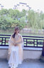 卡辑原创汉服女中国风春秋季古装蕾丝绣花过年款仙气齐腰襦裙新款 月蝉全套 S 实拍图