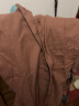 无印良品（MUJI）女式法兰绒 立领衬衫 格子 内搭 衬衣 纯棉 全棉 BCB19C1A 砖红色 XL 实拍图