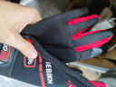 MUXIWEIER骑行手套男女士触屏保暖秋季户外山地车骑车防滑摩托车骑行装备批发 黑红色 实拍图