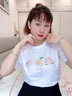 蝗裳一族白小T100%纯棉短袖t恤女2024新款夏季学生韩版宽松半袖上衣服 水蜜桃-白【100%优质纯棉】 L 【建议105-125斤】 实拍图