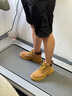 森马马丁靴男夏季2025新款厚底大黄女靴皮面复古英伦风男士雪地靴子男 咖喱黄(男款) 43 实拍图
