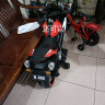 钻诗大号儿童电动摩托车3-7-10岁男女小孩宝宝充电两轮玩具新款摩托 高配红色+脚踩加速+12V电瓶 实拍图