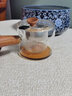 新羽手工耐高温玻璃煮茶器蒸茶器 侧把壶耐热加厚玻璃泡茶壶煮茶壶老白茶老黑茶普洱茶蒸茶壶三界电陶炉茶具 新羽S-600蒸煮壶（400ml） 实拍图