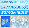 泰国电话卡HAPPY卡5G无限流量4G上网DTAC曼谷清迈普吉芭堤雅旅游 1年1200GB+60分钟/月-护照实名 晒单实拍图