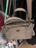 万里马戴妃包轻奢侈新品牛皮手提通勤单肩包真皮女包高级感律师包 珍珠灰 实拍图