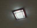 中式led客厅吸顶灯现代简约古典实木方形卧室房间中国风羊皮灯具 08款45*45cm三色 实拍图