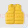 aqpa【95白鸭绒&三防】羽绒背心秋冬保暖羽绒服儿童装男女童宝宝马甲 金盏花（黄色） 130cm 实拍图