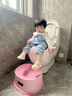 ONLYOU BABY儿童马桶圈大号坐便器男孩女宝宝专用坐垫婴儿便盆梯小孩厕所辅助 维尔粉-硅胶软垫马桶圈+踩脚凳 【免安装】全包胶靠背（送挂钩） 实拍图