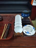 尚言坊黑檀木茶杯垫架组合 实木茶垫品茗茶托垫子套组隔热垫茶道配件 5黑檀木-四方杯垫组+钻笔茶巾 实拍图