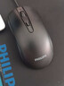 飞利浦（PHILIPS） 鼠标有线USB家用办公商务笔记本台式电脑电竞静音游戏 黑色（有声版）+鼠标垫 实拍图