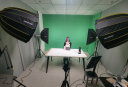 漾菲斯YC2专业直播绿幕抠像布 加厚纯色绿布背景布补光灯拍照摄影布便携式拍摄抖音录制视频幕布 3*6米 实拍图