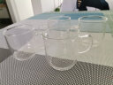 品一恒（PINYIHENG）带把玻璃小茶杯大容量家用透明品杯功夫茶具配件耐热品茗杯平底杯 60造型（四只装）（100ML） 实拍图