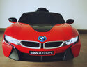 贝瑞佳（BeRica）宝马I8授权婴儿童电动车遥控汽车小孩玩具车可坐人宝宝摇摆四轮 红色四驱摇摆+遥控＋发泡轮皮座 实拍图