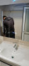 欧帝奴（OUDINU）浴室柜 陶瓷一体盆 卫生间洗脸台盆柜组合 智能洗手台 洗漱台套装 皓月白智能90cm普通龙头 实拍图