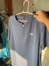 JEEP SPIRIT吉普短袖t恤男上衣潮流冰丝棉男装联名休闲打底衫半袖纯色体恤 T120V领纯色-深灰色 2XL 【145-160斤】 实拍图