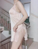 莫代尔 性感睡衣女夏季冰丝蕾丝吊带情薄趣透明私房诱惑美背睡裙 虾粉【睡裙+T裤】 L 【105-130斤】 实拍图