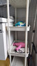 梵俪琳 小推车置物架落地多层小推车可移动厨房浴室卫生间置物架收纳架 四层白色+挂钩【升级加厚款】 实拍图