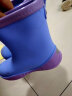 迪士尼儿童雨鞋女童小学生防滑中筒小孩水鞋宝宝雨靴 F6102F蓝紫 190mm  实拍图
