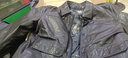 VHY海宁真皮皮衣男士头层油蜡牛皮夹克羽绒服秋冬皮外套新款品牌高端 黑色（灰貂毛领+脱卸羽绒内胆） 180/2X 实拍图