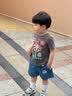 巴布豆儿童牛仔短裤男童夏季裤子新款舒适纯棉男孩夏天休闲百搭夏装 深蓝 眼镜巴布X 110 实拍图