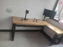 柔润实木转角书桌卧室拐角写字桌L型台式电脑桌学生家用学习办公桌 单桌长180宽60高75转角边长120cm 实拍图
