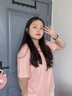 澳贝妮纯棉短袖男女同款夏季全棉纯色t恤半袖打底衫100%新疆棉上衣体恤 皮粉色 XXL  135-155斤 实拍图
