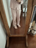 欧迪芬（Ordifen）秋冬女士居家服情侣款套装新疆棉休闲翻领棉柔透气翻领 妃粉色（女款） M 实拍图