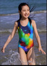 速比涛（Speedo）儿童泳衣经典竞速训练抗氯柔软贴合时尚连体泳衣女童 海蓝/蓝 32 实拍图