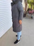 隽狐中老年羽绒服女款过膝长款妈妈冬装奶奶加厚大码老人太太冬季外套 灰色 3XL 【推荐121-135斤】 实拍图