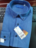 第五季商务休闲男装灯芯绒保暖衬衫男长袖修身纯棉水洗男士衬衣秋装加厚 靛青色SFL5M263 39 实拍图