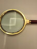 澳德森 超高清高倍放大镜专业鉴宝老人阅读放大镜儿童学生看书光学镜子带灯led放大镜 经典红木手柄放大镜90mm 实拍图