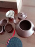 和泥有缘 紫砂壶宜兴紫砂纯全手工泡茶壶办公礼品茶具原矿紫泥 石瓢壶套装 大品470cc 实拍图