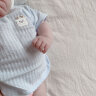 新生婴幼儿上衣夏天薄款短袖宝宝半袖和尚衣服52码夏季纯棉半背衣 H158纯棉黄色 52码  6-10斤宝宝 晒单实拍图