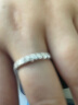 谢瑞麟（TSL） 18K金钻石戒指排戒女款白金钻戒求婚礼物BC924 15号圈口（钻石共10颗，约48分） 晒单实拍图