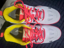 李宁（LI-NING）乒乓球鞋羽毛球鞋鹰眼2.0国家队比赛训练鞋 白/荧光果红 42  实拍图