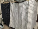云瑾学生宿舍床帘下铺强遮光布帘子上铺寝室男女生单人隔音防尘帘 黑格子/2片帘 1.2m高(下铺) 实拍图