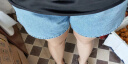 森马（Semir）牛仔裤女宽松短裤简约休闲2024夏季显瘦直筒裤ins潮109324122003 晒单实拍图