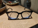 万新（WAN XIN） 近视眼镜防蓝光辐射非球面现片配眼镜框男女0-1500度配成品眼镜 板材-全框-5005BK-黑色 1.74多屏防蓝光镜片（近视酷薄） 实拍图
