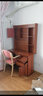 悦美妙 电脑桌台式家用书桌书柜组合一体桌子学生学习桌写字桌 【豪华款+实木椅】古檀木100CM 实拍图