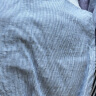 无印良品（MUJI） 女式 木棉混双层纱织五分袖束腰长上衣内搭罩衫衬衫BC2J1C4S 蓝色条纹 L(165/88A) 晒单实拍图