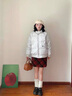 艾珠儿（Aizhuer）棉服女2025新款秋冬季羽棉袄绒服女小个子棉衣面包服学生情侣外套 灰色 M 实拍图