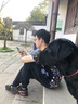 简拓 2022夏季新品薄款中国风刺绣仙鹤纯棉短袖T恤 学生情侣装体恤男大码半袖衫 2812白色 XL码(140-160斤) 实拍图