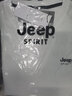 JEEP SPIRIT卫衣男圆领春秋新款韩版套头宽松休闲运动上衣长袖T恤打底衫 春款 白色 HX2201  2XL （建议150-170斤） 实拍图