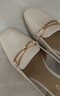 百思图夏季商场新款时尚法式粗跟包头后空女凉鞋RJF19BH3 米白 37 实拍图