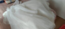 红妆饰佳 婚纱2025新款新娘主纱法式在逃公主抹胸简约缎面小个子出门纱 米白齐地款 M 实拍图
